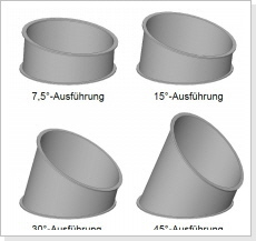 Segmentbogen - Rohrbogen - Bogen verzinkt - Getreiderohrbogen