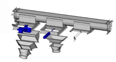 Zwischenausläufe Trogschnecke - Trogförderer Zwischenausläufe Trogschnecke - Trogförderer