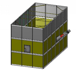 Rechtecklagersilo - Vierecksilo - Schneckenentnahmerohr zur Entlleerung des Silos Rechtecklagersilo - Vierecksilo - Schneckenentnahmerohr zur Entlleerung des Silos
