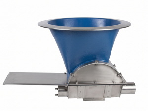 Edelstahl - Einlauftrichter f&uuml;r F&ouml;rderschnecke zum Anbau an Silo