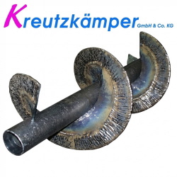 Schneckenfl&uuml;gel an Innenrohr geschwei&szlig;t - Schneckenwindung - Schneckenblech