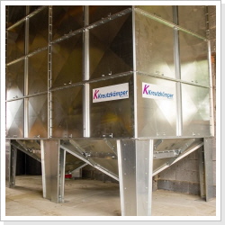 Modulsilo aus Stahl - Stahlinnensilo - Stahlsilo - Getreidesilo - Vierecksilo