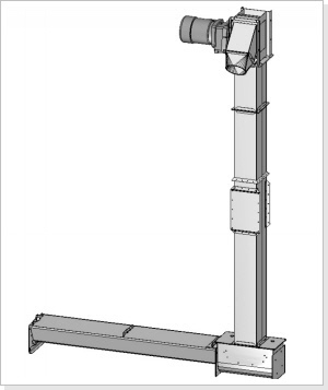 Kettenelevator für rieselfähige Schüttgüter