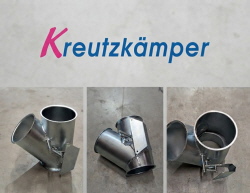 Klappkasten 1x45 Durchmesser 150mm - Abzweig - Getreiderohr - Weiche 1x45 150mm