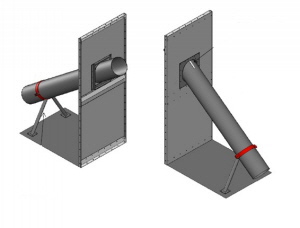 Rechtecklagersilo - Vierecksilo - Schneckenentnahmerohr zur Entlleerung des Silos Rechtecklagersilo - Vierecksilo - Schneckenentnahmerohr zur Entlleerung des Silos