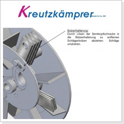 Bolzen f&uuml;r Rotor RAKO Hammerm&uuml;hle RM