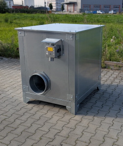 Schallschutzgehäuse  für Belüftungsgebläse - Ventilatoren für Getreide Schallschutzgehäuse  für Belüftungsgebläse - Ventilatoren für Getreide