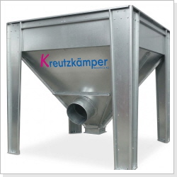 Trichter f&uuml;r Modulsilo aus Stahl - Stahlinnensilo - Stahlsilo - Getreidesilo - Vierecksilo